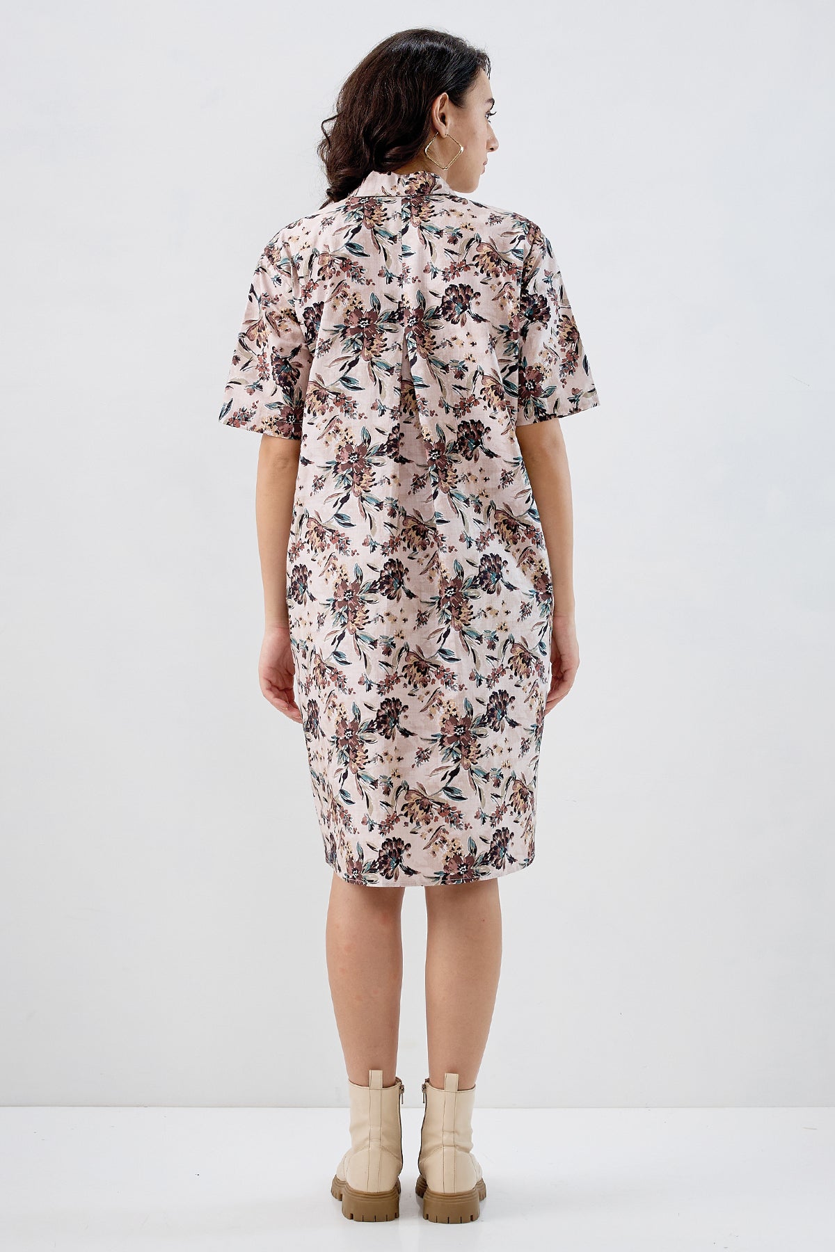High Low Printed Cotton Dress