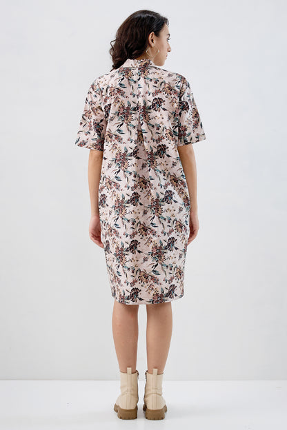 High Low Printed Cotton Dress