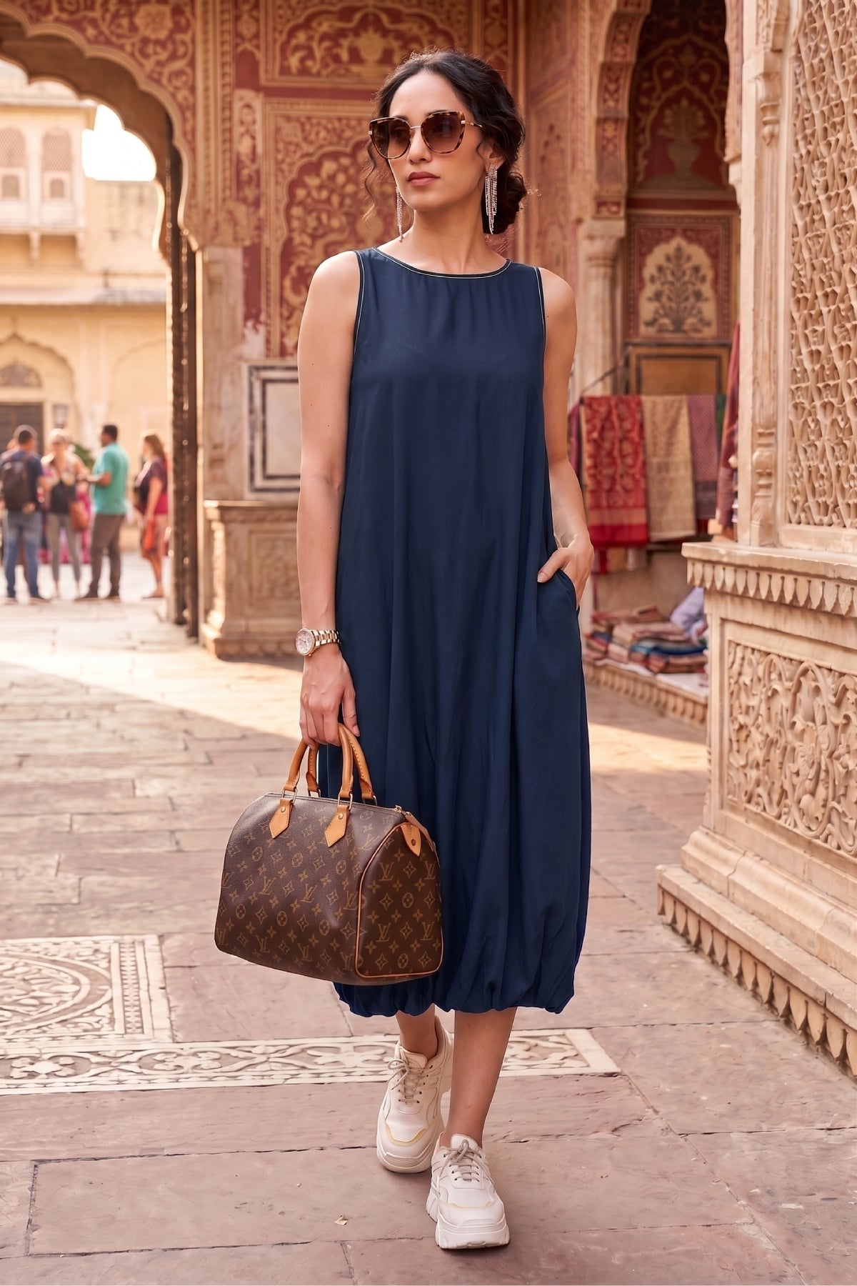 Ink Blue Bamboo Cotton Dress