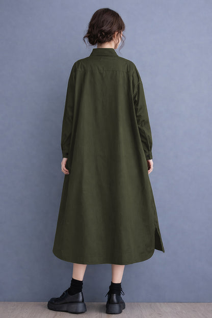 Military Cotton Cambric Dress