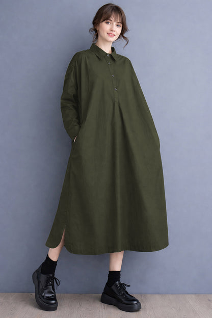 Military Cotton Cambric Dress
