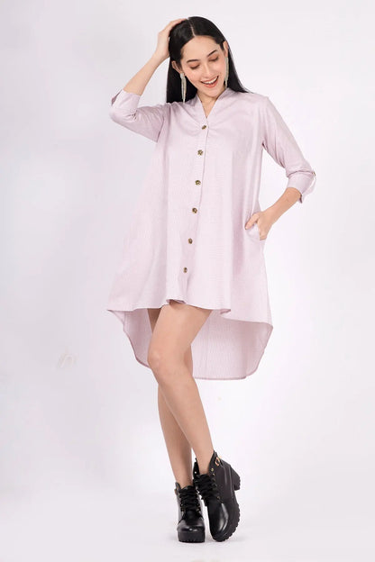 Mini Checks Pink Oversize Dress SNEHA B