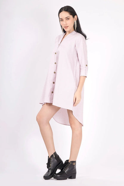 Mini Checks Pink Oversize Dress SNEHA B