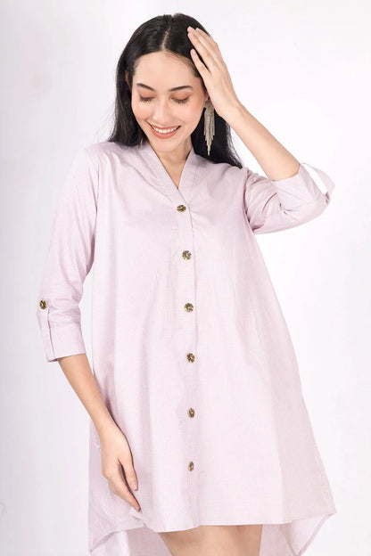 Mini Checks Pink Oversize Dress SNEHA B