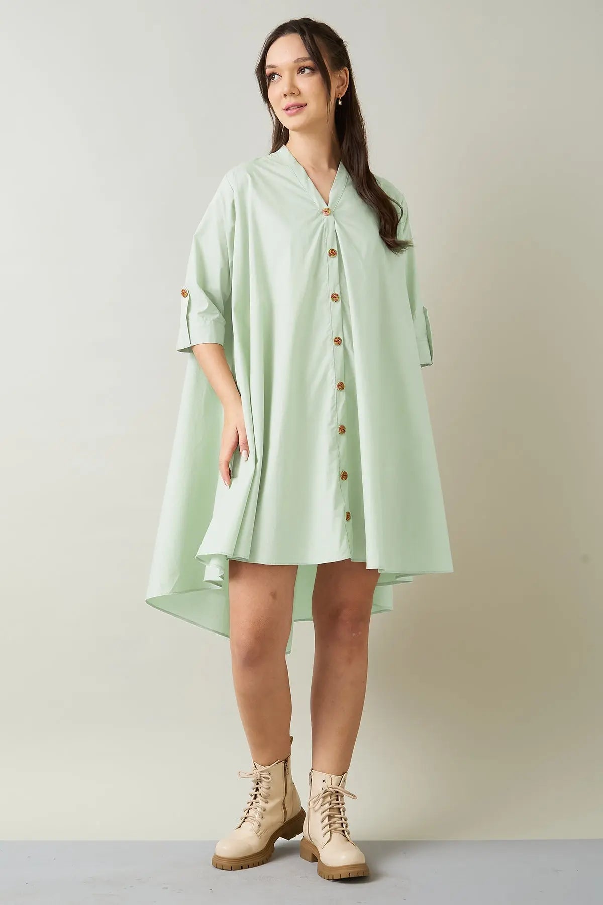 Shop Mint 100% Cotton Oversize Dress by SNEHA B