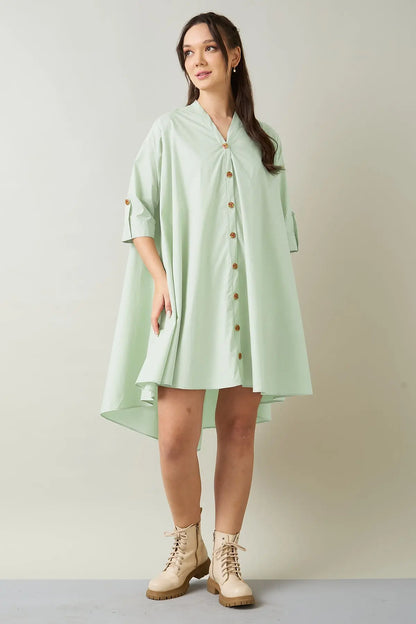Shop Mint 100% Cotton Oversize Dress by SNEHA B