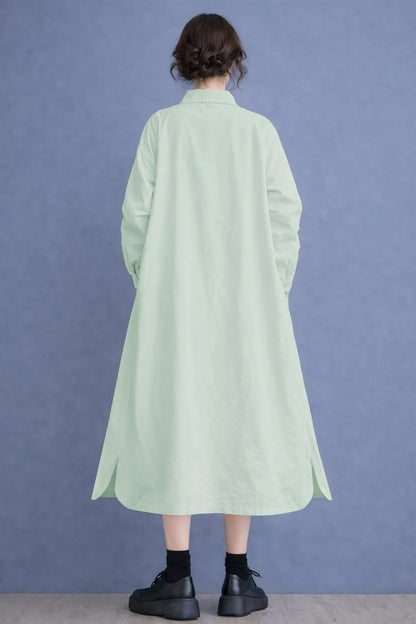 Mint Cotton Cambric Midi Dress SNEHA B