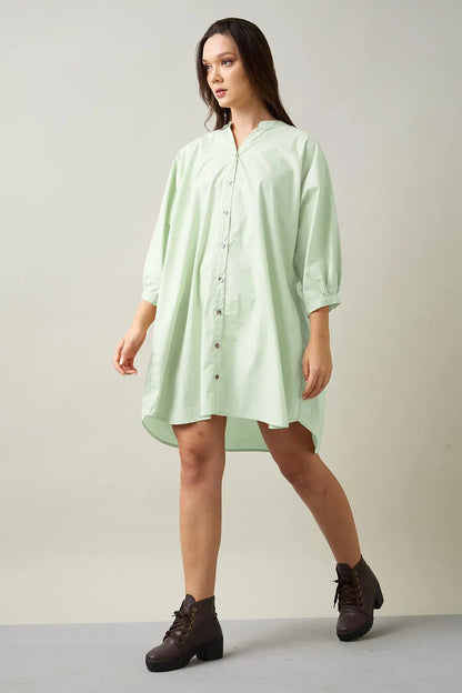 Mint Relaxed Shirt Style Dress SNEHA B