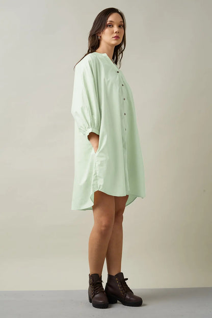 Mint Relaxed Shirt Style Dress SNEHA B