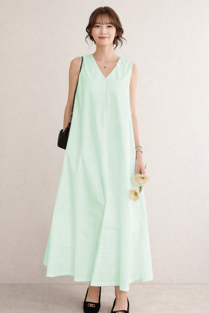 Shop Minty A-Line Cotton Maxi Dress for women by SNEHA B