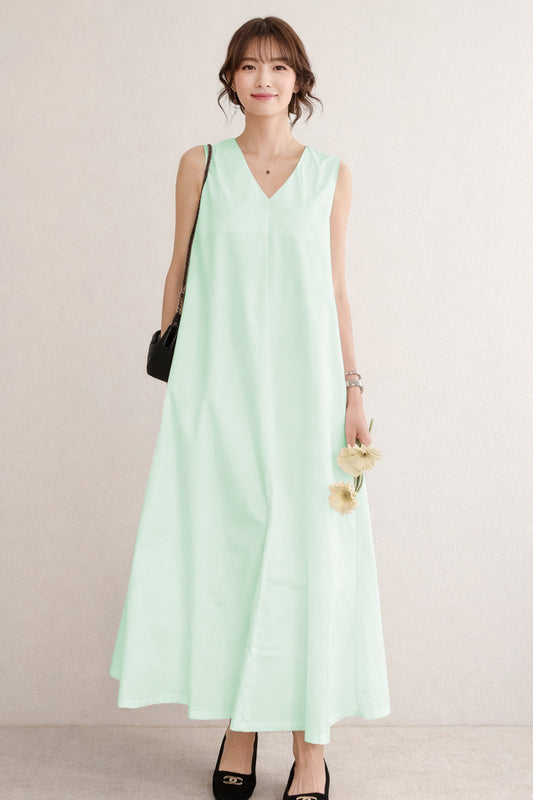 Shop Minty A-Line Cotton Maxi Dress for women by SNEHA B