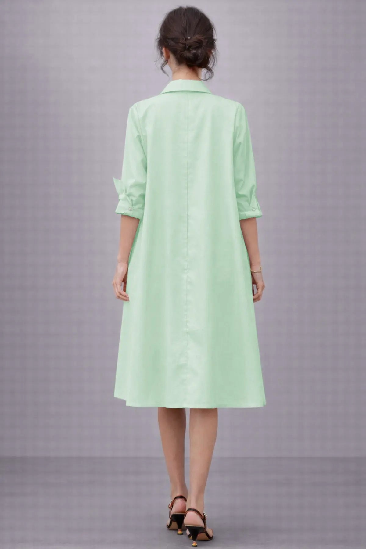Minty Knee Length Shirt Dress SNEHA B