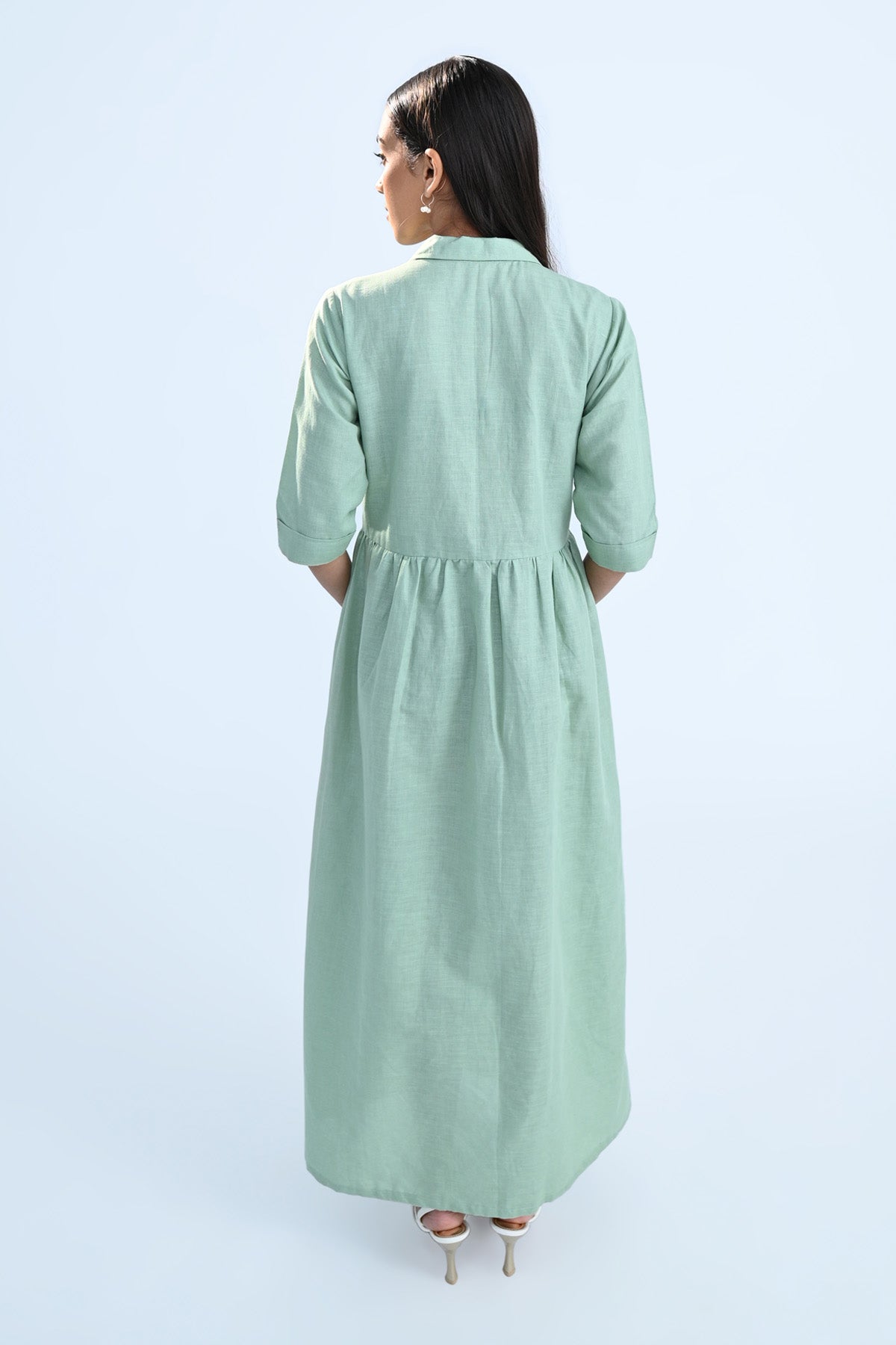 Multicolor Cubes Embroidered Dress