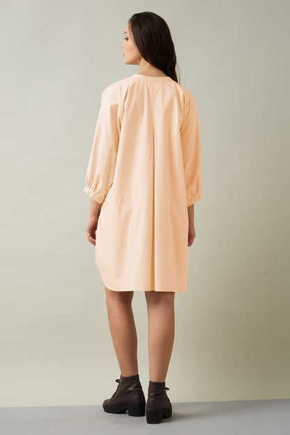 Peach Relax Shirt Style Dress
