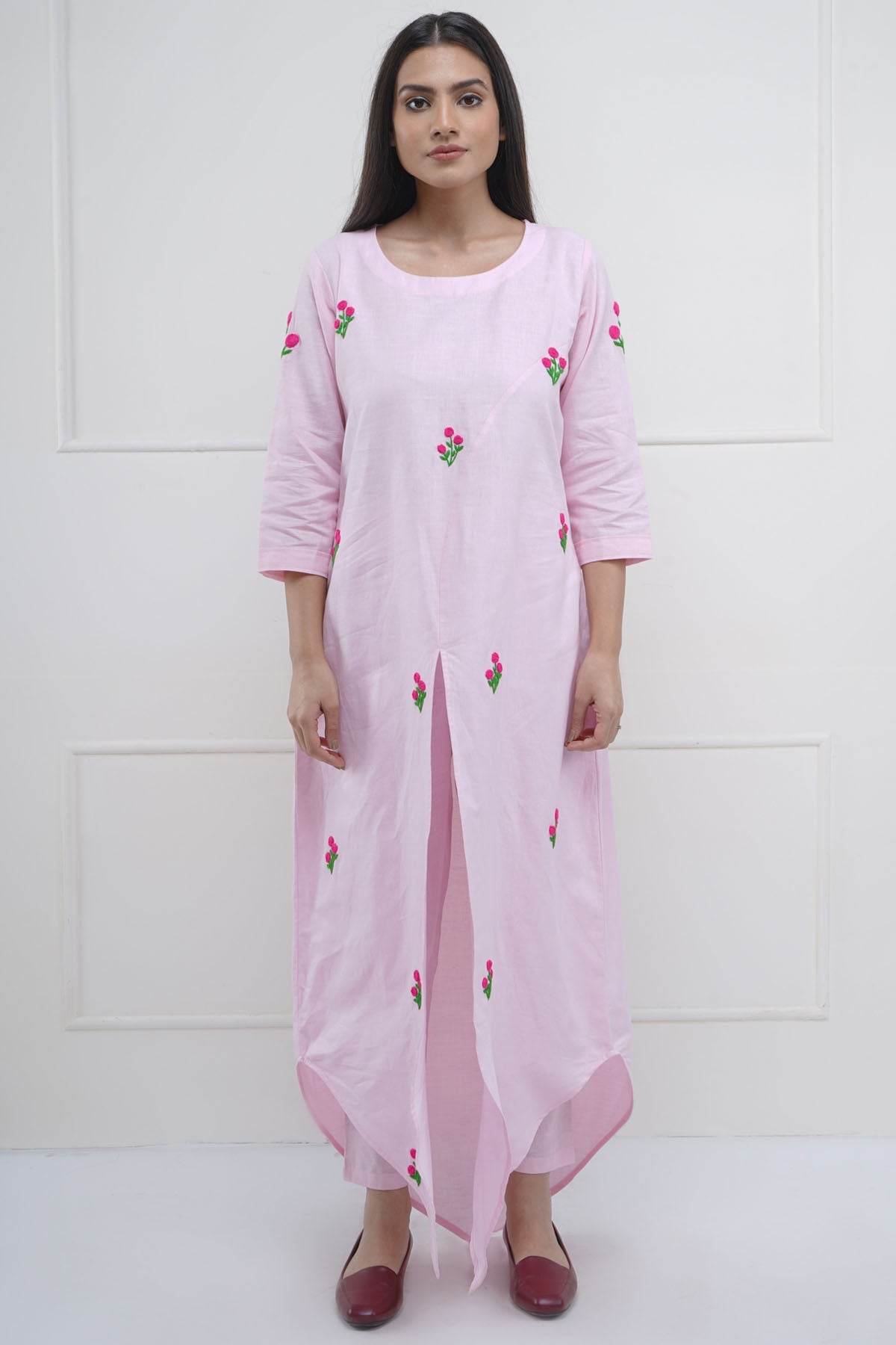 Buy Pink Embroidered Kurta & Pants by SNEHA B