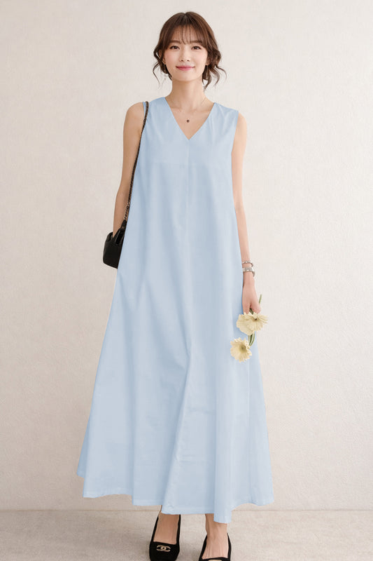 Shop Powder A-Line Cotton Maxi Dress for women by SNEHA B