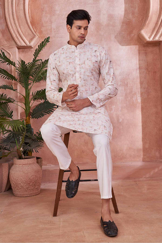 Printed Multicolor Cotton Kurta
