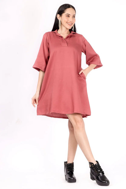 Raspberry Red Honeycomb Dress SNEHA B