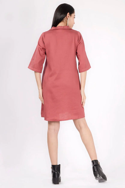 Raspberry Red Honeycomb Dress SNEHA B