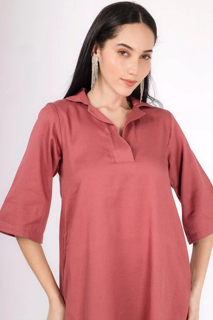 Raspberry Red Honeycomb Dress SNEHA B