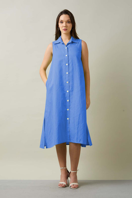 Buy Veri Peri Collared Shirt Dress by SNEHA B