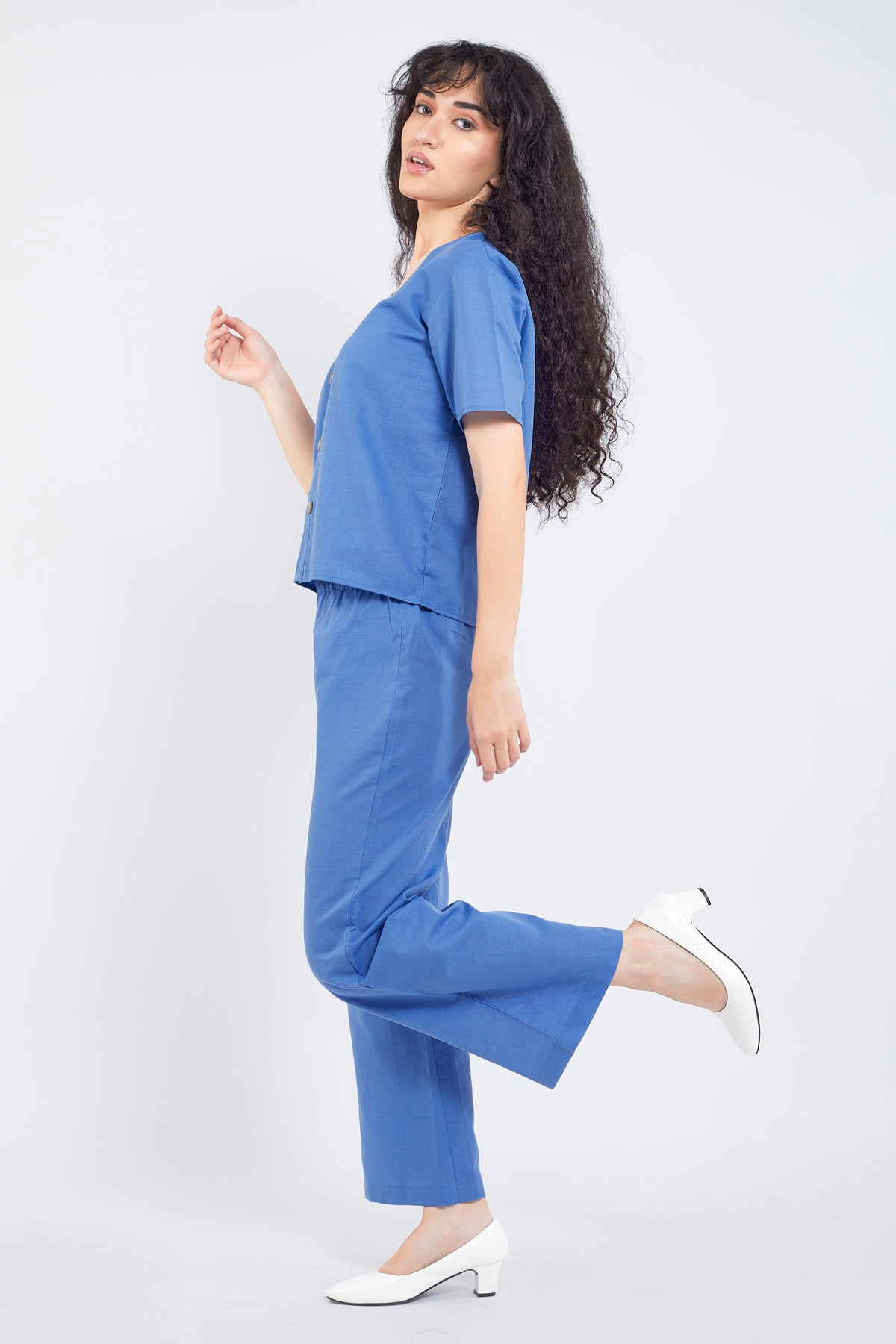 Veri Peri Cotton Linen Ankle Pant