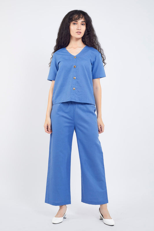 Veri Peri Cotton Linen Button Top