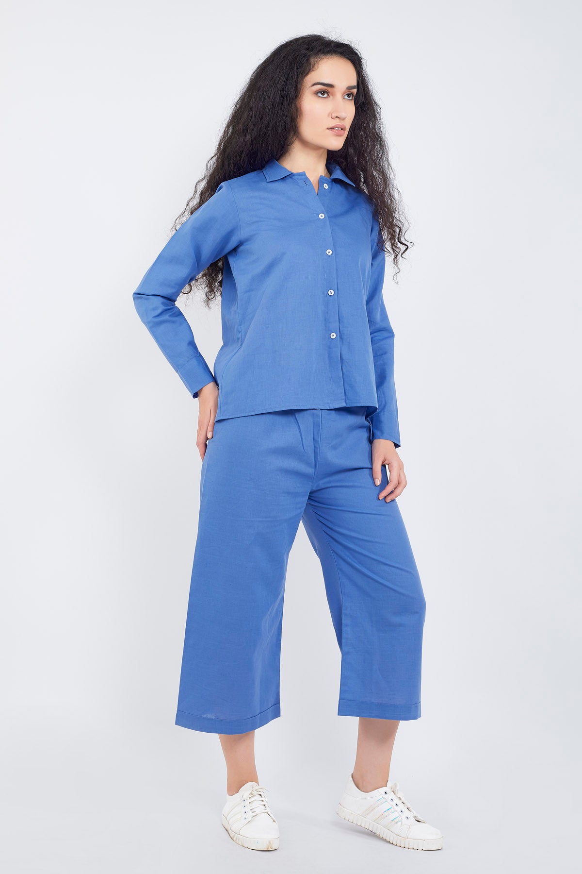 Veri Peri Cotton Linen Collar Shirt