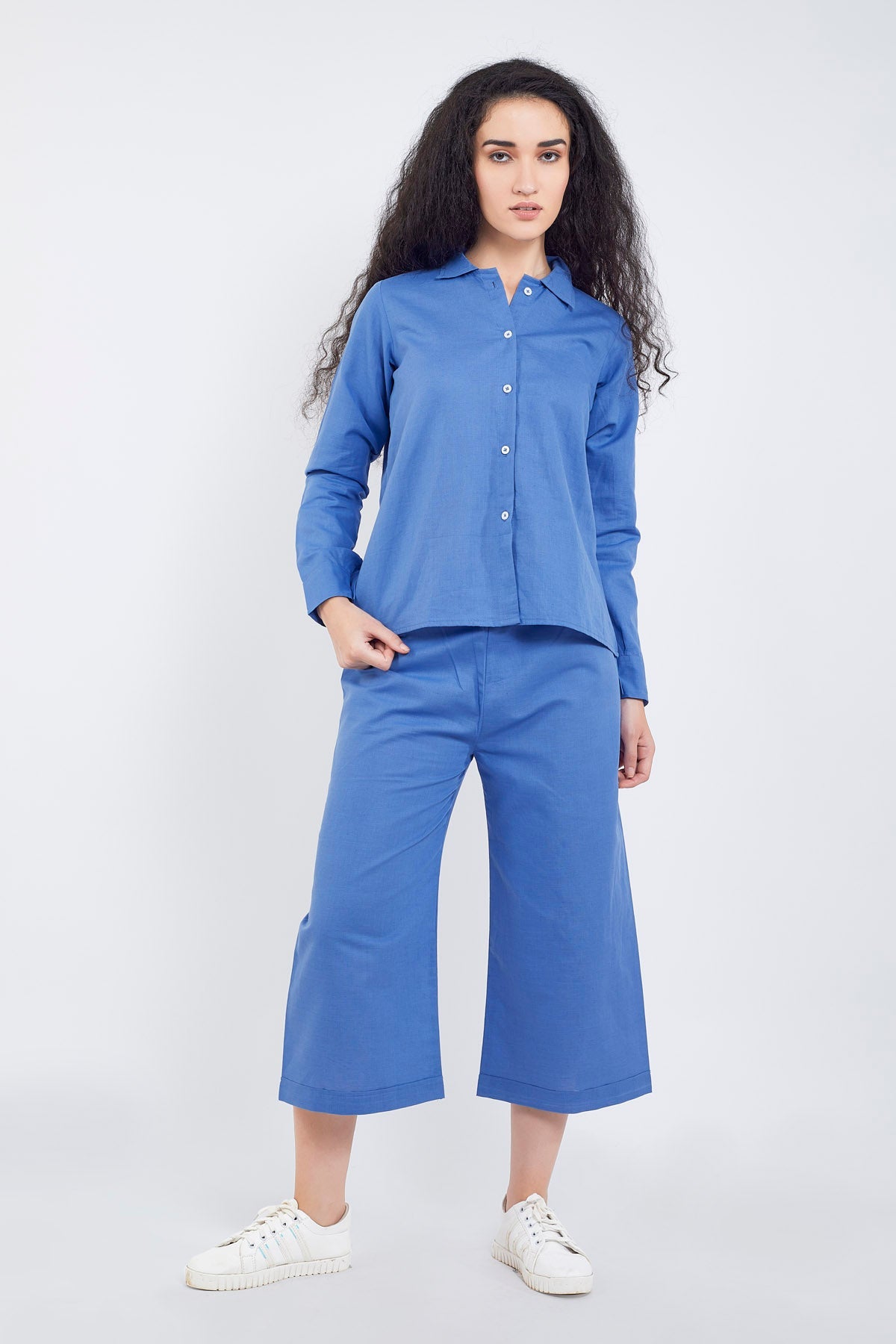 Veri Peri Cotton Linen Flare Pant