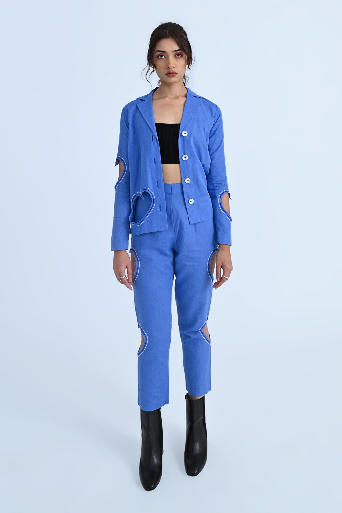 Veri Peri Heart Cut-Out Shirt