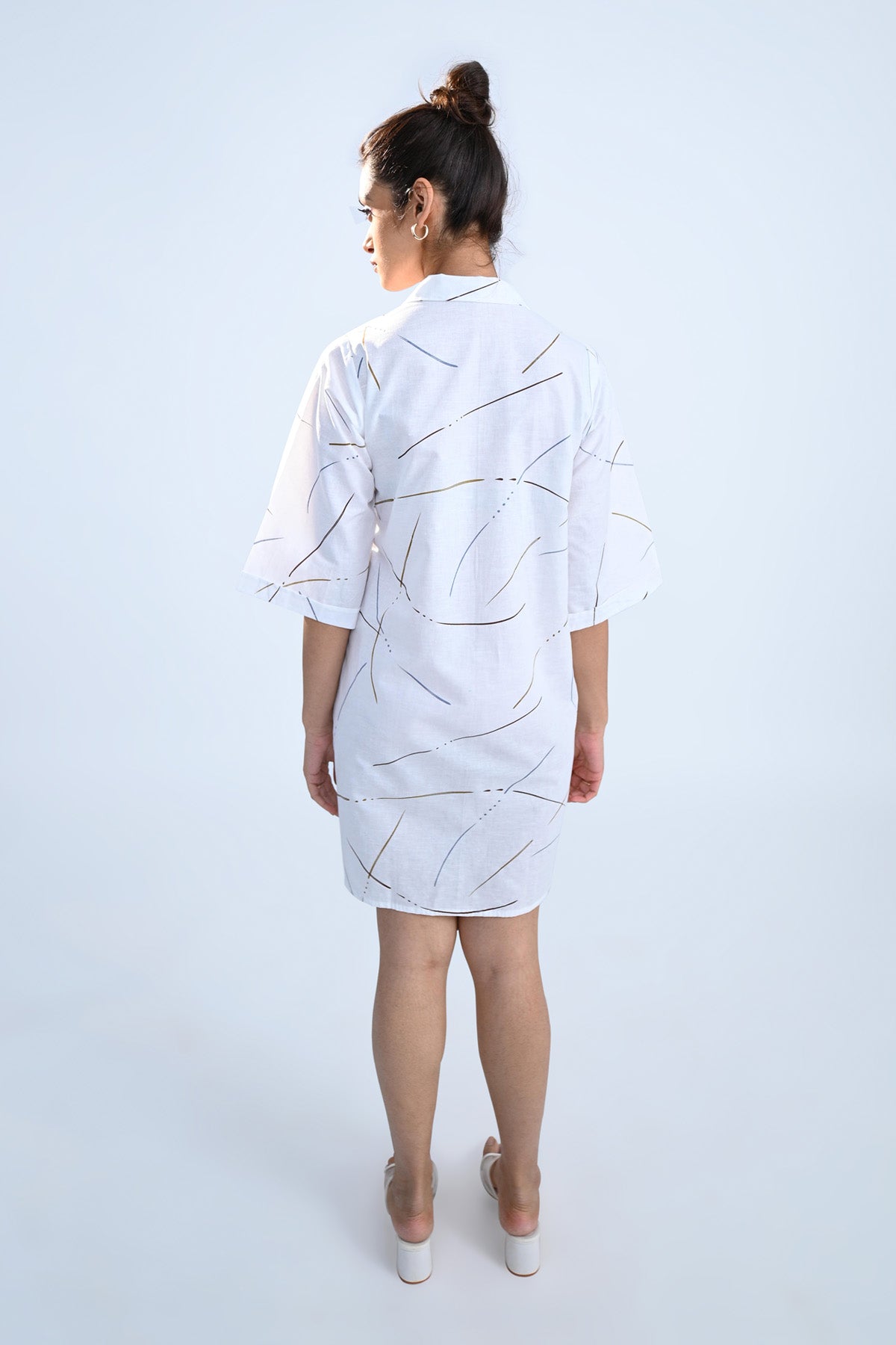 White Collared Shirt Dress