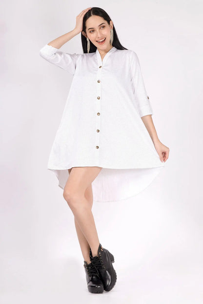 White Polka Dot Oversize Dress SNEHA B