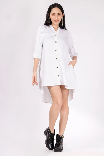 White Polka Dot Oversize Dress SNEHA B