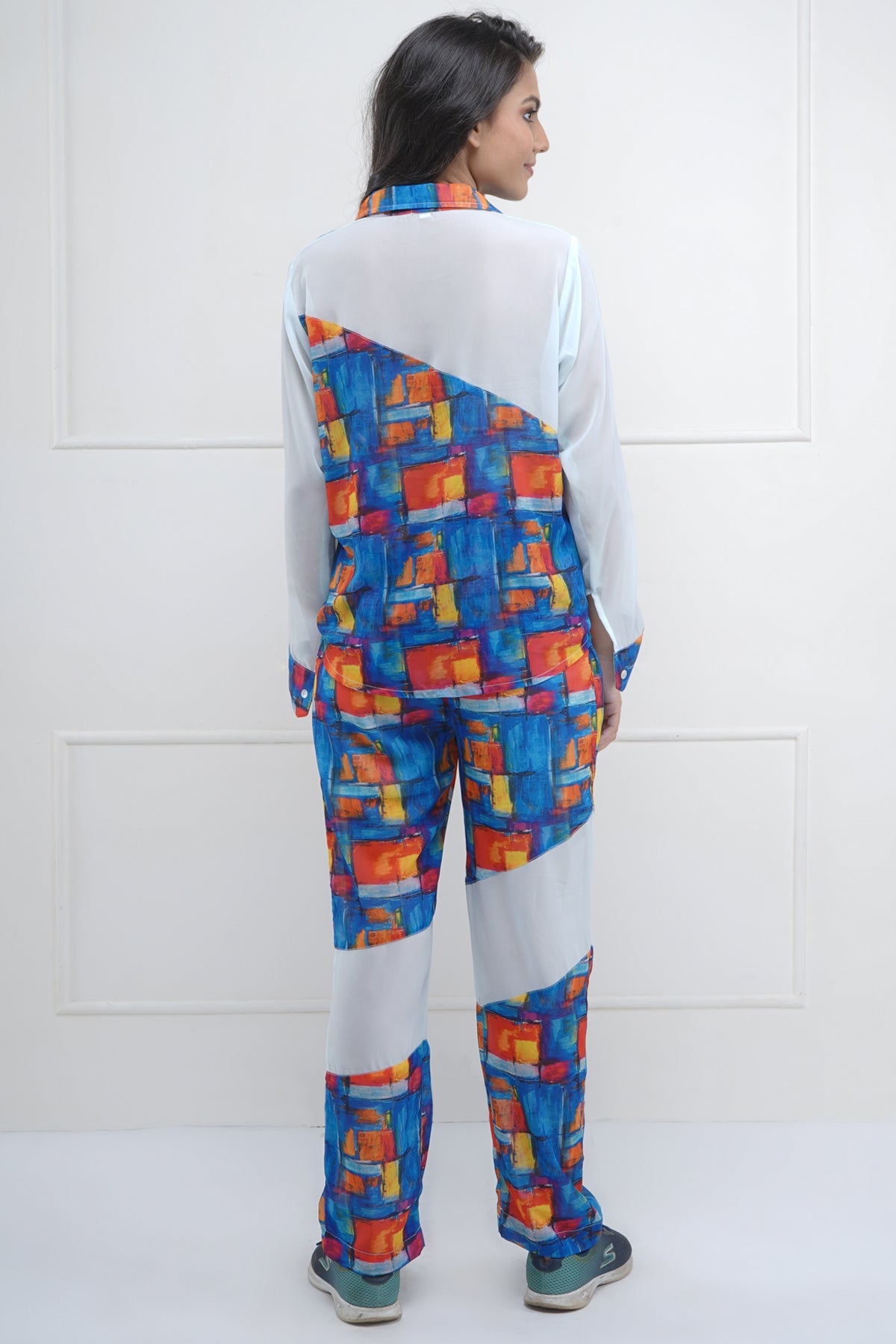 Colour Blocked Brick Pants