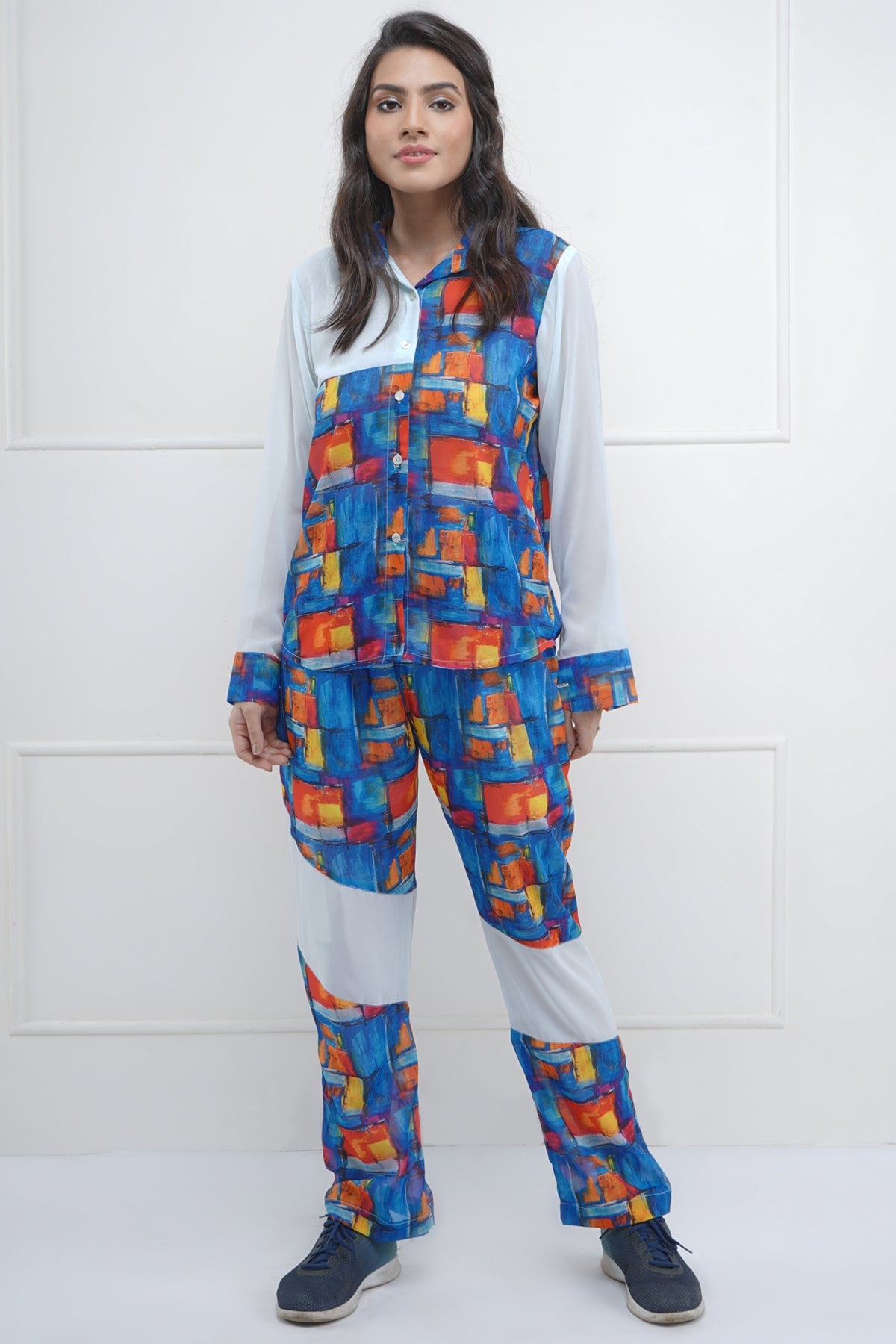 Colour Blocked Brick Shirt