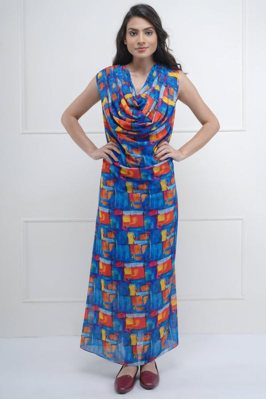 Cowl Neck Maxi Dress