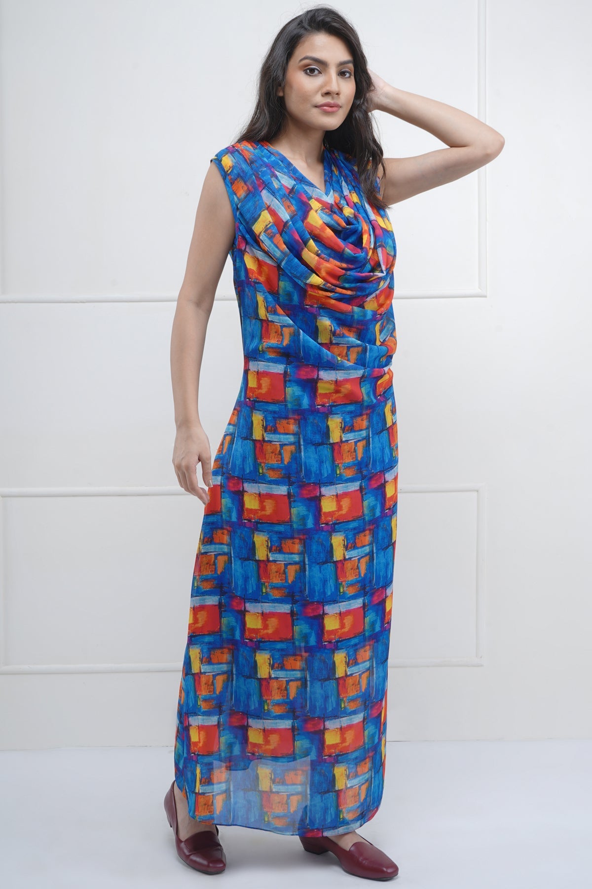 Cowl Neck Maxi Dress