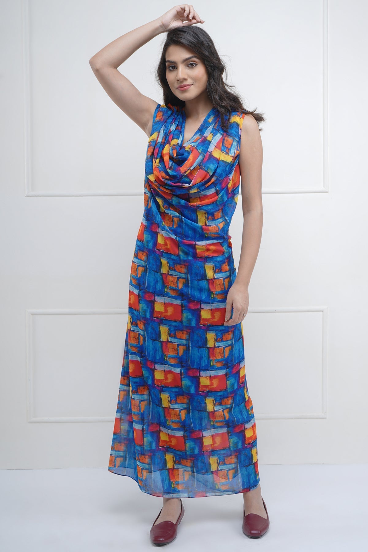 Cowl Neck Maxi Dress