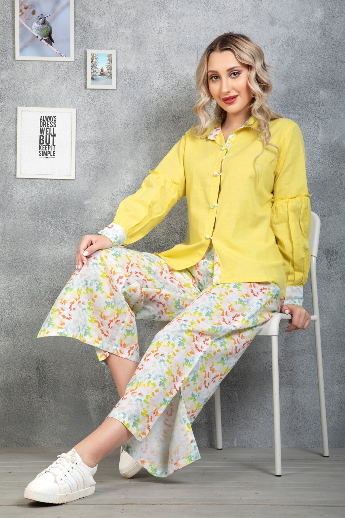 Colourful Holi Printed Linen Pants